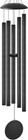 65  Extra Large Wind Chimes  Deep Tone  5 Bold Tubes  Black Garden Decor