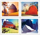 Barn Postcard Forever Postage Stamps Sheet Of 20 Us Postal First Class   