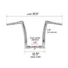 12  14  16  18  Rise Ape Hanger Handlebar 1-1 2  Dna Monster Fat Bars For Harley