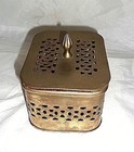  Judaica Mid Century Metal Etrog Box