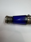 Antique Cobalt Blue Faceted Glass Double Ended Perfume Scent Bottle
