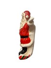 Vintage Mid-century Modern Santa Claus Figurine Bank Porcelain 7 1 2  Repaired