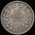 1898 Netherlands 25 Cent