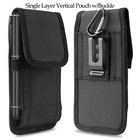 Vertical Cell Phone Belt Clip Pouch Buckle Holster Wallet Card Holder Case Cover