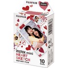 Fujifilm Instax Mini Heart Sketch Instant Film  10 Exposures  Bundle