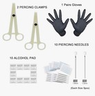 Jconly 84pc Body Piercing Kit tools For Ear Cartilage Eyebrow Nose