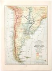 1920 Map South America Political Chile Argentina Paraguay Uruguay Brazil Dwq4