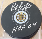 Ray Bourque Autograph Signed Puck Coa Boston Bruins Hof 2004 Jsa Please Read 