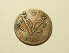 Netherlands Colonial Coin Voc   duit   1785  New York Penny   Nice     106
