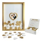 Wedding Guest Book Alternative For Reception With Hearts Guest Book Gold