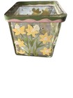 Vintage Boston Warehouse Hand Painted Flowers Daffodils Votive Candle Holder