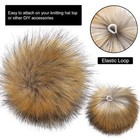 16 Pieces Faux Fur Pom Pom Ball Diy Fur Pom Poms For Hats Shoes Scarves Natural