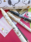 4x Cute Snoopy Pens 0 5mm Black Ink Peanuts Soft Grip White Golden Clip Gift New