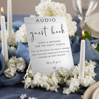 Audio Guest Book Sign - Audio Phone Guestbook Wooden Stand For Wedding 5x7inch  