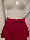 Vintage 1930   s Plush Red Terry Cloth Style Swimsuit Mini Skirt By Jantzen