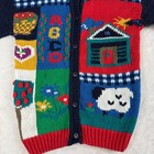 Vintage Genuine Kids Cardigan Sweater Unisex Kids Size 5 6 Novelty Knit Abc