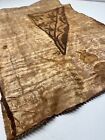 Tapa Cloth Vintage Handmade Siapo Kapa Ngatu Masa Bark Samoan Islands 30x18    44 