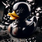Unique Dark Rubber Duck Latex Enigma Duck Novelty Duck Gift Home Room Desk Decor