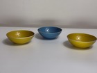 Emalox Norway Bjorn Engo Bowls Set 3 Yellow Blue 4    Mcm Scandinavian Modern