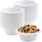 White Plastic Bowls Microwaveable Bowl Disposable 5 Oz Lightweight Dessert Bowls