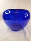 Vintage Cobalt Blue Hand Blown Glass Vase