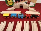 Vintage Brio 33125 Wooden Wood Train Set Complete W orig  Box