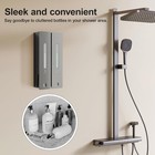 Dispensador De Champ   Y Acondicionador De Pared Con 2 Compartimentos  Instalaci  