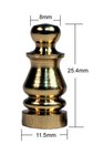 8 Inch Lamp Harp Kit - Gold Finish   Regular Weight Harp With Premium Finial