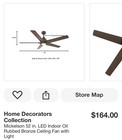 Hdc Mickelson 52 In  Led Indoor Oil Rubbed Bronze Ceiling Fan With Light
