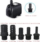 Nozzles Kit For Fountain Pump  Replacement Adapters 5 Sizes Plastic Nozzles For
