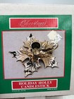 House Of Lloyd Holiday Holly Candlestick Brass Christmas Holder Made In India