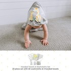 Spasilk Bath Hooded Towels   Washcloths Set For Babies  23 Piece Set  Grey 