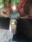 Heavy Antique Cuff Bracelet With A Large Green Stone  1 5   By 1  