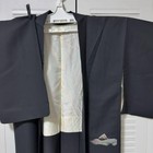 Boro Used Japanese Old Cloth Jacket Half Coat Damaged Haori Kimono Black Japan