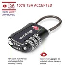 Tsa Approved Luggage Locks  Combination Travel Cable Padlocks  1 Pack  Black