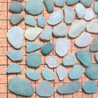 Japanese Sea Glass Surf-tumbled Beach Glass  Blue   100 Pcs   1cm To 3cm
