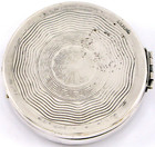 Vintage Sterling Silver 925 Yellow Enamel Guilloche Compact