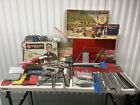 Vtg Big Lot Of Erector Sets Usa Metal Gilbert Boxes Clean 100s -5 Sets- Motor