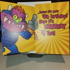 Vintage My Pet Monster 4 Year Old Birthday Greeting Card Unused W envelope