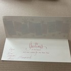 Vintage Mid-century Christmas Card Typography Gold Foil Retro Bold Colors 