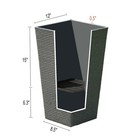 Kiffun 2 Sets Large Tall Black Planter For Outdoor 36 X 18 X 12 Inches 