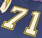Game Worn used issued San Diego Chargers Dwight Wheeler  71 Sand Knit Jersey 52