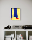Original Bold Steps 12x16 Canvas Acrylic Illustration Vibrant Office Wall Art