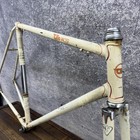 Vintage Cilo Pacer Road Bike Frame 58cm Lugged Steel White Campagnolo 700c 120mm