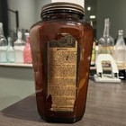 Vintage Large Amber Vitasol Pharmacy Apothecary Jar Bottle Label Contents