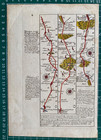 1720 Antique Road Map  High Wycombe - Oxford - Broadway  Owen   Bowen Shts 3 4