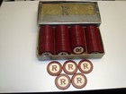 Circa 1930s Letter R Crest   Seal Chips  100 Red