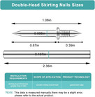 300pcs  Double-head Skirting Thread Seamless Nail  Double-headed Nails  Invisibl