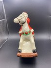 Vintage Christmas Santa On A Rocking Horse Ceramic