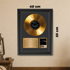 Gold Plated Pink Floyd Vinyl Record Framed Display Music Memorabilia Gift